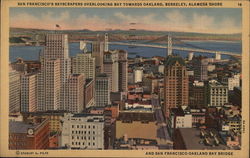 Skyscrapers and San Francisco-Oakland Bay Bridge California Postcard Postcard Postcard