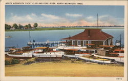 North Weymouth Yacht Club and Fore River Postcard