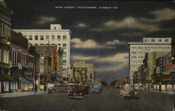 Main Street Hutchinson, KS Postcard Postcard Postcard