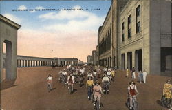 Bicycling on the Boardwalk Atlantic City, NJ Postcard Postcard Postcard