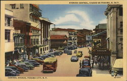 Avenida Central Panama City, Panama Postcard Postcard Postcard