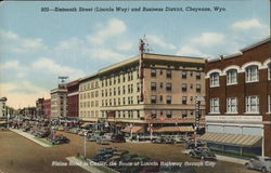 Sixteenth Street (Lincoln Way) and Business District Postcard