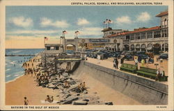 Crystal Palace, Seawall and Boulevard Postcard