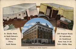 St. Charles Hotel at South Dakota's State Capitol Pierre, SD Postcard Postcard Postcard