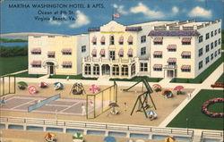 Martha Washington Hotel & Apts. Postcard