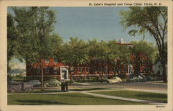 St. Luke's Hospital and Fargo Clinic North Dakota Postcard Postcard Postcard