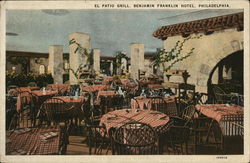 El Patio Grill, Benjamin Franklin Hotel Postcard