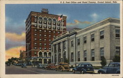 U.S. Post Office and Hotel Yancey Postcard