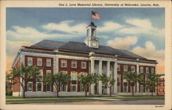 Don L. Love Memorial Library, University of Nebraska Postcard