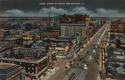 Canal Street by Night Postcard