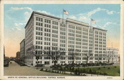 Santa Fe General Office Building Topeka, KS Postcard Postcard Postcard