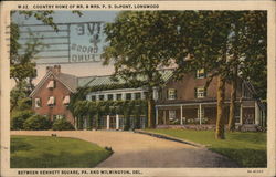 Country Home of Mr. & Mrs. P. S. DuPont Postcard