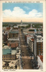 Overview of 16th Street and Business District Postcard