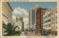 Flagler Street, Looking West Miami, FL Postcard Postcard Postcard