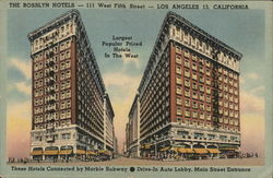 The Rosslyn Hotels Los Angeles, CA Postcard Postcard Postcard