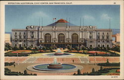 Exposition Auditorium, Civic Center San Francisco, CA Postcard Postcard Postcard