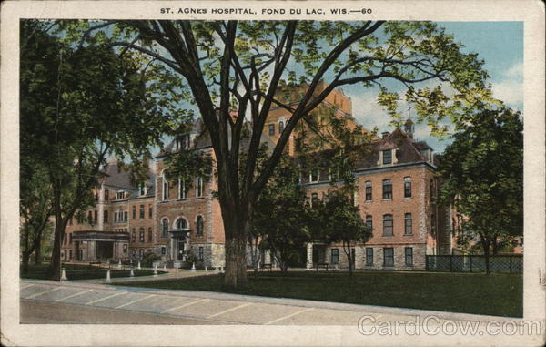 St. Agnes Hospital Fond Du Lac, WI Postcard