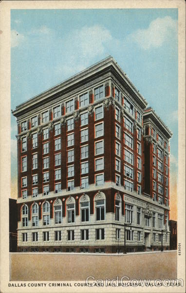 Dallas County Criminal Courts And Jail Building Texas Postcard