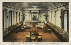 Gold Room, Hotel Lafayette, 16th and Eye Streets, N. W. Postcard