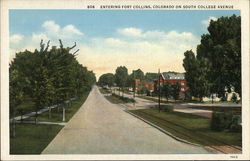 Entering Fort Collins, Colorado on South College Avenue Postcard Postcard Postcard