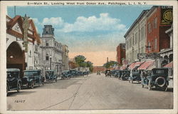 Main St., Looking West from Ocean Ave. Postcard