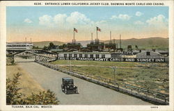 Entrance Lower California Jockey Club Postcard