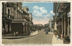 Lower Central Avenue, Spanish Club at the Left Postcard