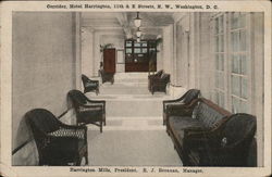 Corridor, Hotel Harrington, 11th & E. Streets, N.W. Washington, DC Washington DC Postcard Postcard Postcard