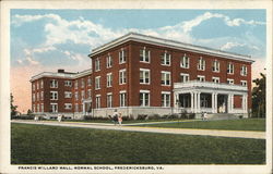 Francis Willard Hall, Normal School Fredericksburg, VA Postcard Postcard Postcard