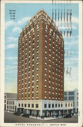 Hotel Roosevelt - Rates $2.00, 2.50, 3.00 Seattle, WA Postcard Postcard Postcard