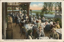 Dinner on the Porch, Tacoma Hotel Washington Postcard Postcard Postcard