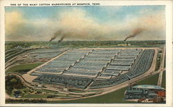 One of the Many Cotton Warehouses at Memphis Tennessee Postcard Postcard Postcard