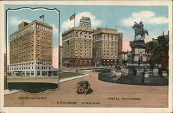 Hotel Wm. Byrd & Hotel Richmond Virginia Postcard Postcard Postcard