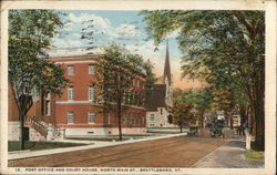 Post Office and Court House, North Main St. Postcard