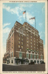 The New Hotel Easton, Operated by Williams Bros. Pennsylvania Postcard Postcard Postcard