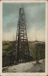 A Gusher in the Oil Region of Pennsylvania, Pictuesque Baltimore & Ohio Railroad Oil Wells Postcard Postcard Postcard