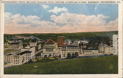 Pittsburgh's Fifty Million Dollar Civic Center Postcard