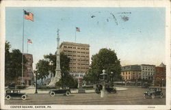 Center Square Easton, PA Postcard Postcard Postcard