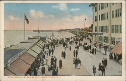 Boardwalk & Beach Scene Postcard