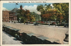 Post Office and Washington Sq. Park Postcard