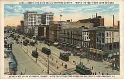 Canal Street - The Main Retail Shopping Center Postcard