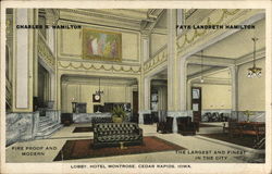 Lobby of Hotel Montrose Postcard