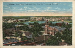 Bird's-eye View, Mirror Lake and North Side St. Petersburg, FL Postcard Postcard Postcard