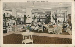 Lobby, Hotel Urmey Postcard