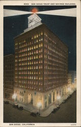 San Diego Trust and Savings Building Postcard