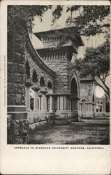 Entrance to Stanford University Grounds California Postcard Postcard Postcard