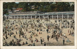 Bathing Beach and Pavilion Crystal Beach, ON Canada Ontario Postcard Postcard Postcard