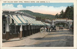 Fort William Henry Hotel, Pergola Shops Lake George, NY Postcard Postcard Postcard