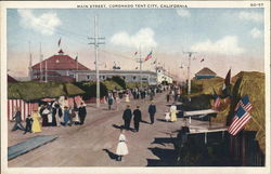 Main Street, Coronado Tent City California Postcard Postcard Postcard