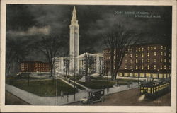 Court Square at Night Postcard